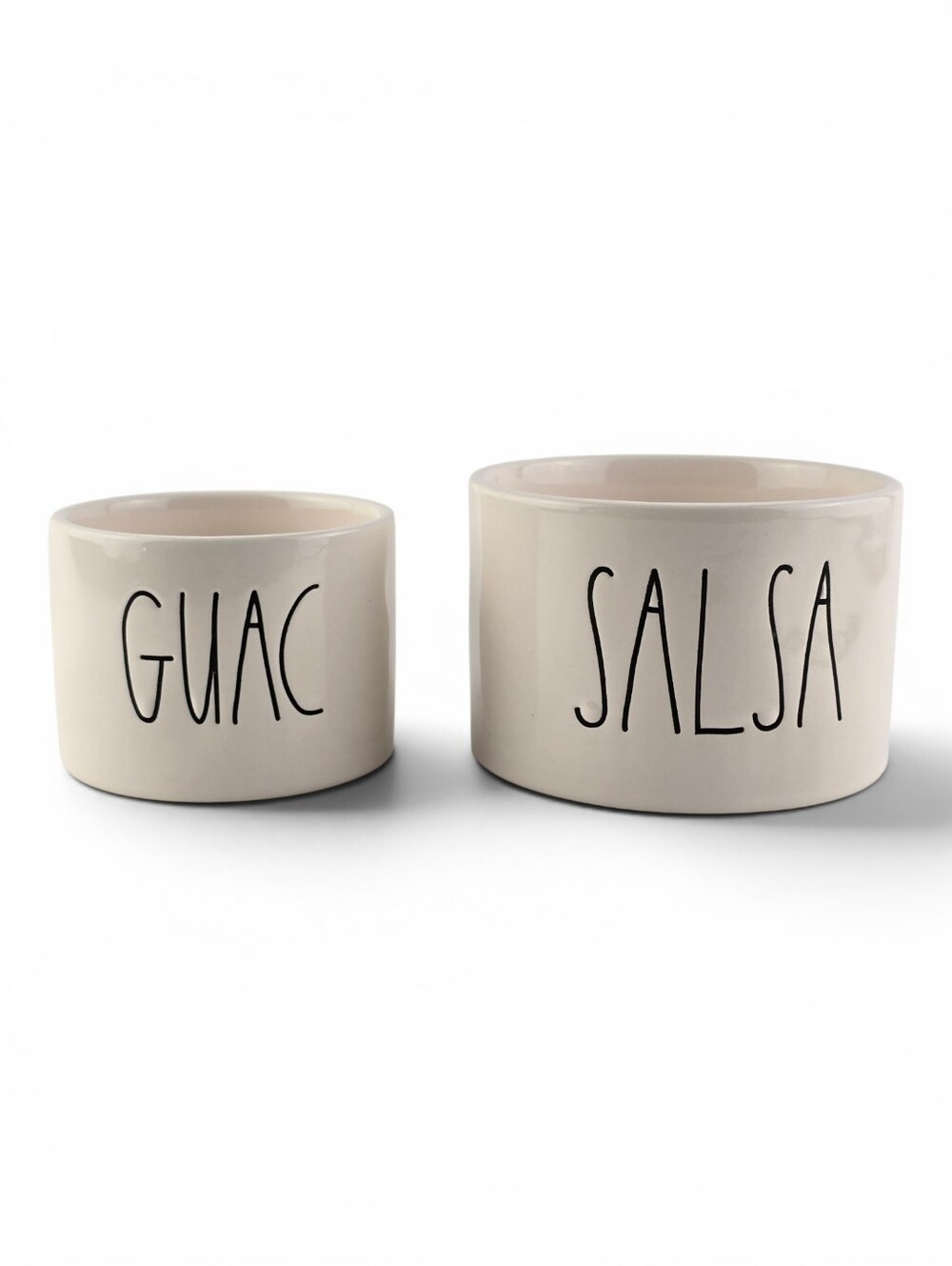 Rae Dunn Artisan Collection Guac and Salsa Ceramic Bowls Set of 2